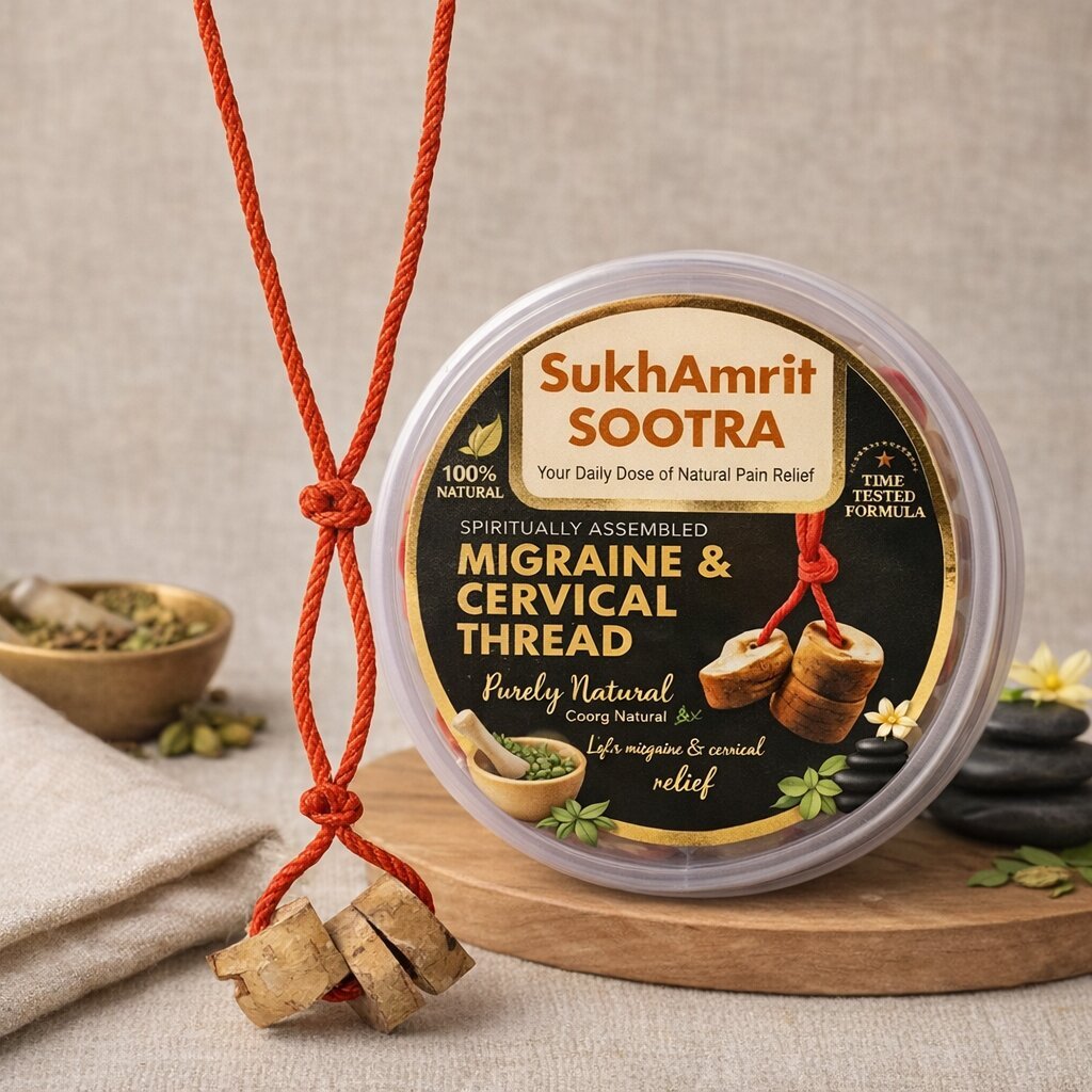 67252 Herbal Pain Relief Mala for Neck, Migraine & Back Comfort - Image 1